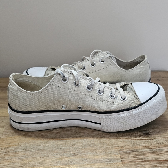 Converse Women's Gold Shimmer Canvas Sneakers, Shoes - Picture 7 of 10